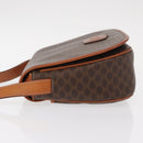 CELINE Macadam Canvas Shoulder Bag PVC Leather Brown Gold Auth 151753-4