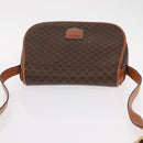 CELINE Macadam Canvas Shoulder Bag PVC Leather Brown Gold Auth 151753-6