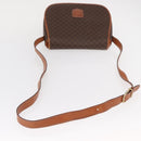 CELINE Macadam Canvas Shoulder Bag PVC Leather Brown Gold Auth 151753-7