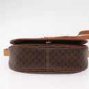 CELINE Macadam Canvas Shoulder Bag PVC Leather Brown Gold Auth 151753-5