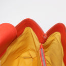 Salvatore Ferragamo Hand Bag Leather Orange Silver Auth 151757-18