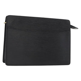 LOUIS VUITTON Epi Pochette Homme Clutch Bag Black M52522 LV Auth 151762