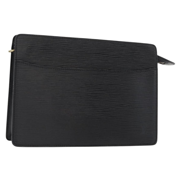 LOUIS VUITTON Epi Pochette Homme Clutch Bag Black M52522 LV Auth 151762