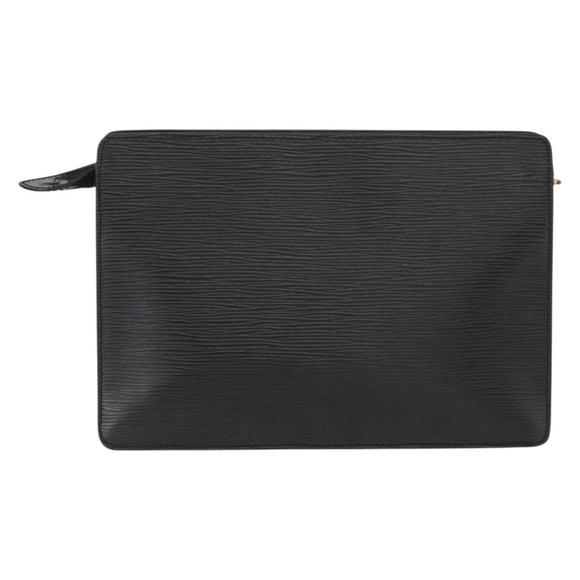 LOUIS VUITTON Epi Pochette Homme Clutch Bag Black M52522 LV Auth 151762