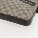 GUCCI GG Supreme Shoulder Bag PVC Leather Beige Silver 406410 Auth 151765-10