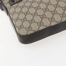 GUCCI GG Supreme Shoulder Bag PVC Leather Beige Silver 406410 Auth 151765-11