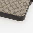 GUCCI GG Supreme Shoulder Bag PVC Leather Beige Silver 406410 Auth 151765-12