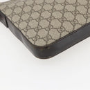 GUCCI GG Supreme Shoulder Bag PVC Leather Beige Silver 406410 Auth 151765-13