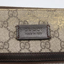 GUCCI GG Supreme Shoulder Bag PVC Leather Beige Silver 406410 Auth 151765-14