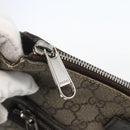 GUCCI GG Supreme Shoulder Bag PVC Leather Beige Silver 406410 Auth 151765-15