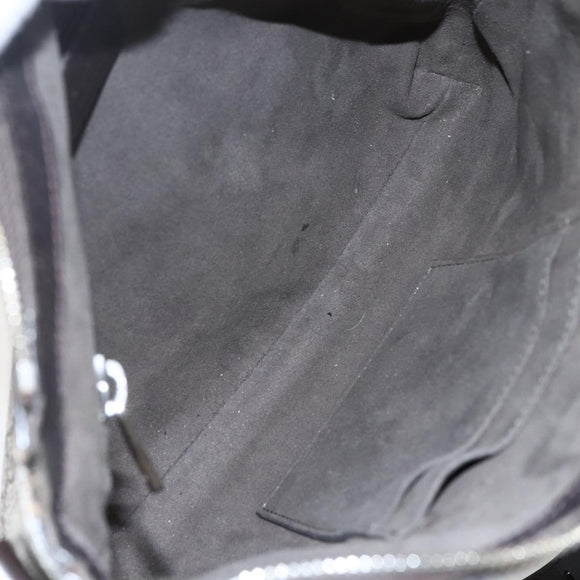 GUCCI GG Supreme Shoulder Bag PVC Leather Beige Silver 406410 Auth 151765