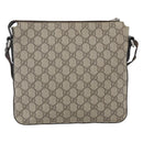 GUCCI GG Supreme Shoulder Bag PVC Leather Beige Silver 406410 Auth 151765-3