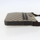 GUCCI GG Supreme Shoulder Bag PVC Leather Beige Silver 406410 Auth 151765-5