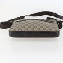 GUCCI GG Supreme Shoulder Bag PVC Leather Beige Silver 406410 Auth 151765-9