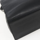 LOEWE Hand Bag Leather 2way Black Silver Auth 151766-17