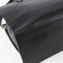LOEWE Hand Bag Leather 2way Black Silver Auth 151766-9