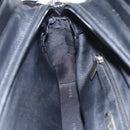 LOEWE Hand Bag Leather 2way Black Silver Auth 151766-22