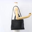 LOEWE Hand Bag Leather 2way Black Silver Auth 151766-27