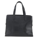 LOEWE Hand Bag Leather 2way Black Silver Auth 151766-2