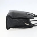 LOEWE Hand Bag Leather 2way Black Silver Auth 151766-4