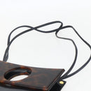 Christian Dior Hand Bag Leather 2way Black Gold Auth 151767V-14