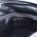 BALLY Shoulder Bag Leather Gray Gold Auth 151768-15