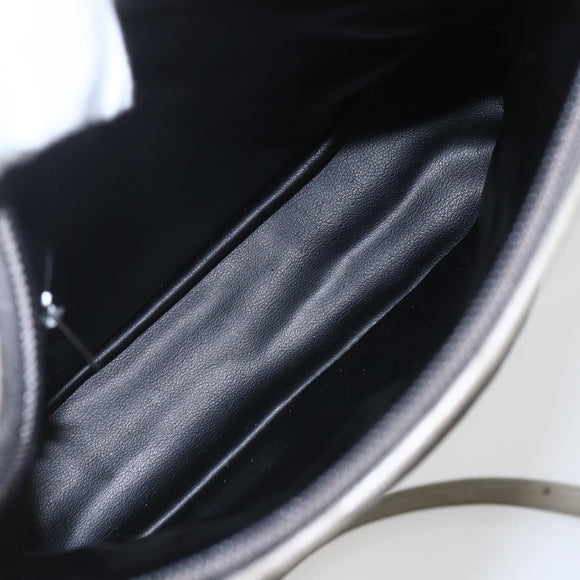 BALLY Shoulder Bag Leather Gray Gold Auth 151768