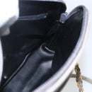 BALLY Shoulder Bag Leather Gray Gold Auth 151768-18