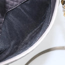 BALLY Shoulder Bag Leather Gray Gold Auth 151768-21