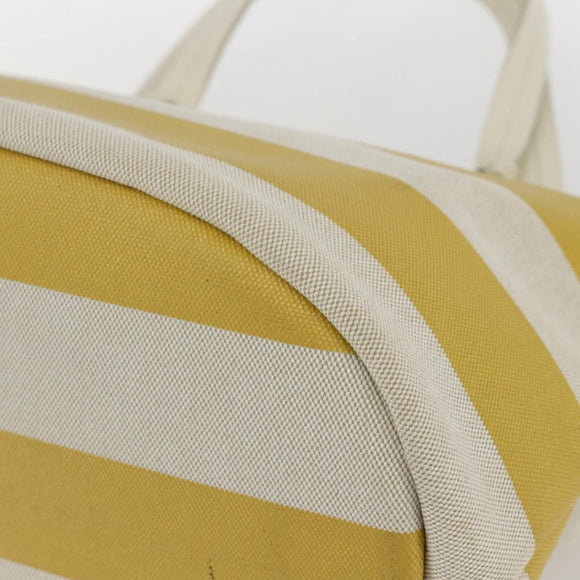 BURBERRY Blue Label Tote Bag Canvas Yellow Auth 151770