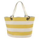 BURBERRY Blue Label Tote Bag Canvas Yellow Auth 151770-3