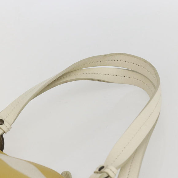 BURBERRY Blue Label Tote Bag Canvas Yellow Auth 151770