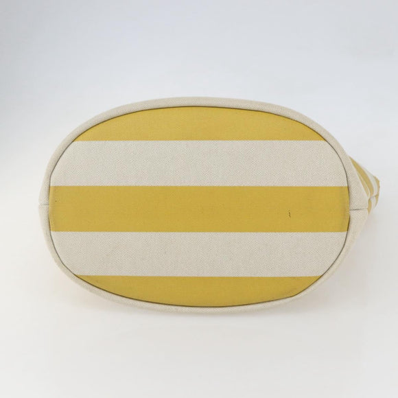 BURBERRY Blue Label Tote Bag Canvas Yellow Auth 151770