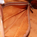 MCM Logogram Vicetos Mini Boston Bag PVC Leather Brown Gold Auth 151771-20