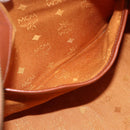 MCM Logogram Vicetos Mini Boston Bag PVC Leather Brown Gold Auth 151771-21