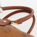 MCM Logogram Vicetos Mini Boston Bag PVC Leather Brown Gold Auth 151771-8