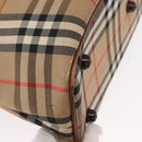 Burberrys Nova Check Hand Bag Canvas 2way Beige Auth 151772-13