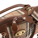 Burberrys Nova Check Hand Bag Canvas 2way Beige Auth 151772-18