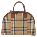 Burberrys Nova Check Hand Bag Canvas 2way Beige Auth 151772-3