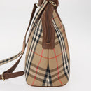 Burberrys Nova Check Hand Bag Canvas 2way Beige Auth 151772-5
