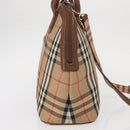 Burberrys Nova Check Hand Bag Canvas 2way Beige Auth 151772-6