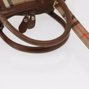 Burberrys Nova Check Hand Bag Canvas 2way Beige Auth 151772-8