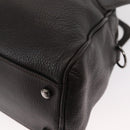 CARTIER Hand Bag Leather Black Auth 151775-12