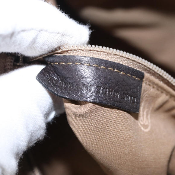 CARTIER Hand Bag Leather Black Auth 151775