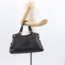 CARTIER Hand Bag Leather Black Auth 151775-24