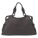 CARTIER Hand Bag Leather Black Auth 151775-3