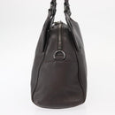CARTIER Hand Bag Leather Black Auth 151775-4