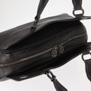 CARTIER Hand Bag Leather Black Auth 151775-6