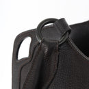 CARTIER Hand Bag Leather Black Auth 151775-9