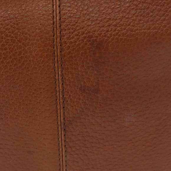 Burberrys Shoulder Bag Leather Brown Gold Auth 151776